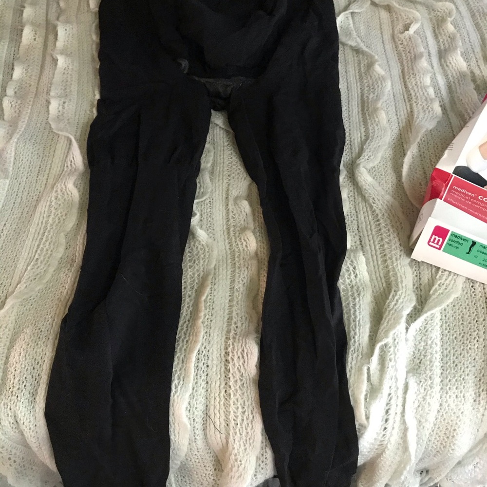Maternity black tights